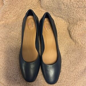 Clark’s Un Cosmo heels, Navy, women’s size 10